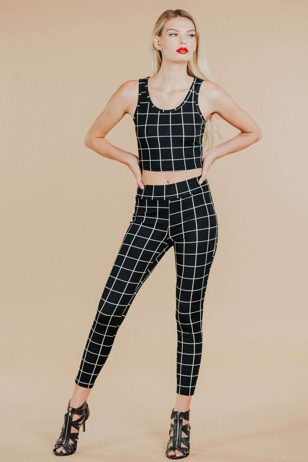 Bekka 2 Piece Crop Top and Legging Set,Top
