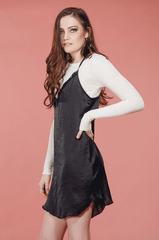 Black Slip Dress,Women - Apparel - Dresses