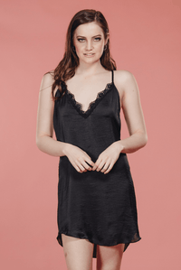 Black Slip Dress,Women - Apparel - Dresses