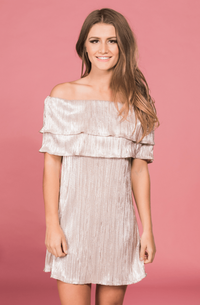 Blush Off The Shoulder Dress,Womem - Apparel - Dresses