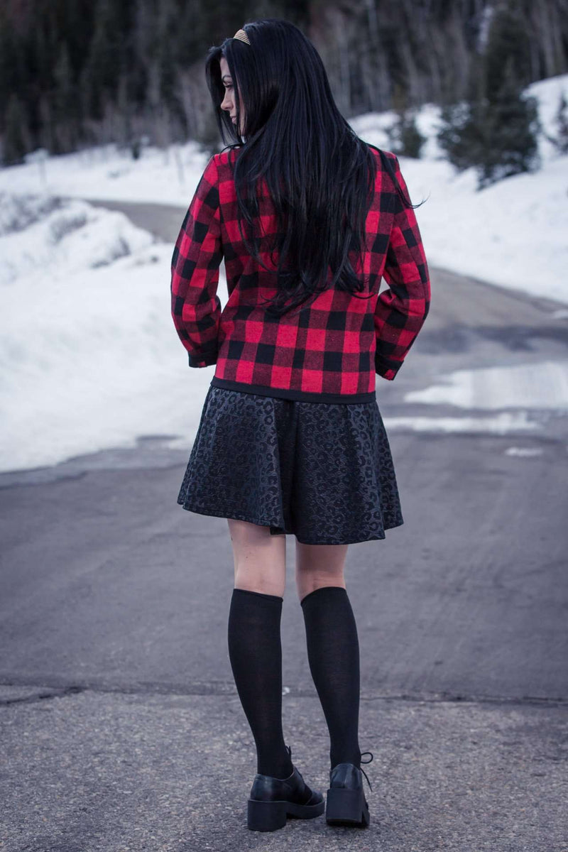 Dark as Night Skater Skirt,Skirts