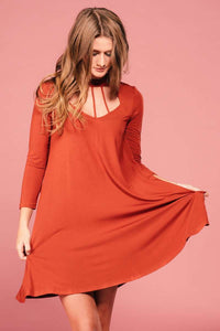 Kenna Rust Dress,Women - Apparel - Dresses