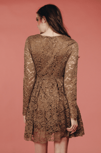 Mocha Lace Dress,Women - Apparel - Dresses