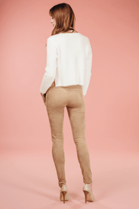 Mocha Suede Leggings,Bottoms