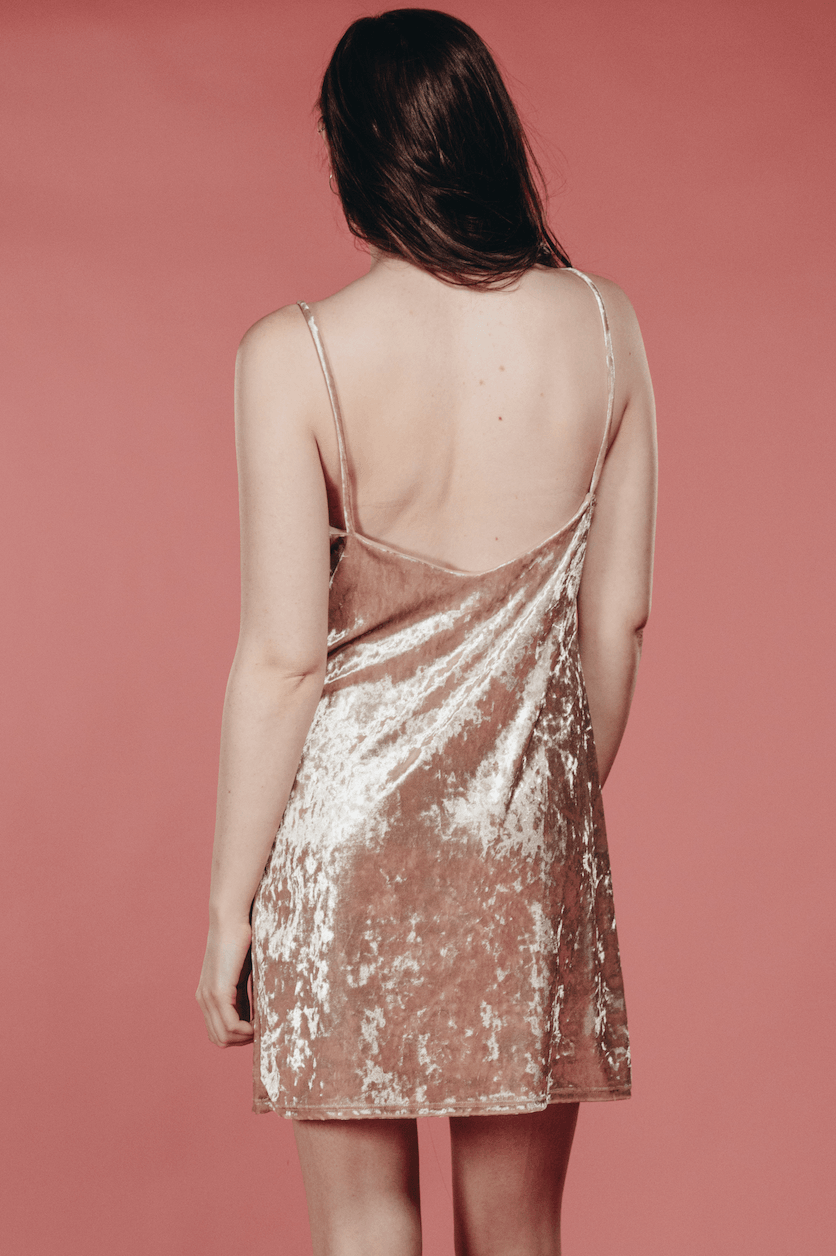 Nude Velvet Shift Dress Haute Attitude Nude Velvet Shift Dress Haute Attitude