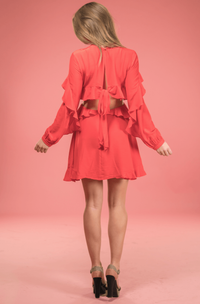 Red Ruffle Dress,Women - Apparel - Dresses