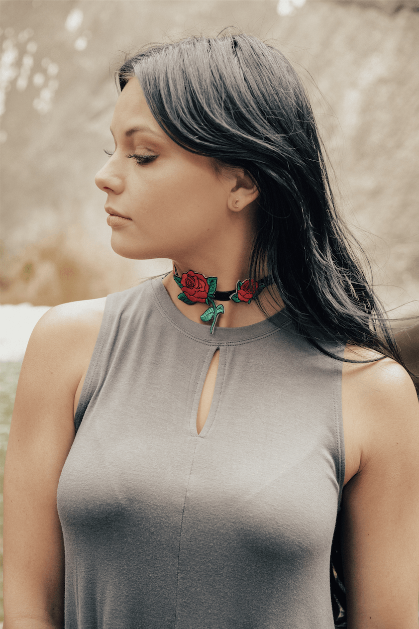 Rose Choker,Accessories