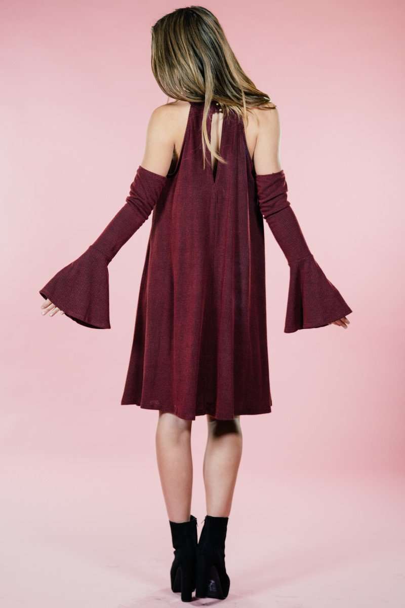 Ruby Cold Shoulder Dress,Women - Apparel - Dresses
