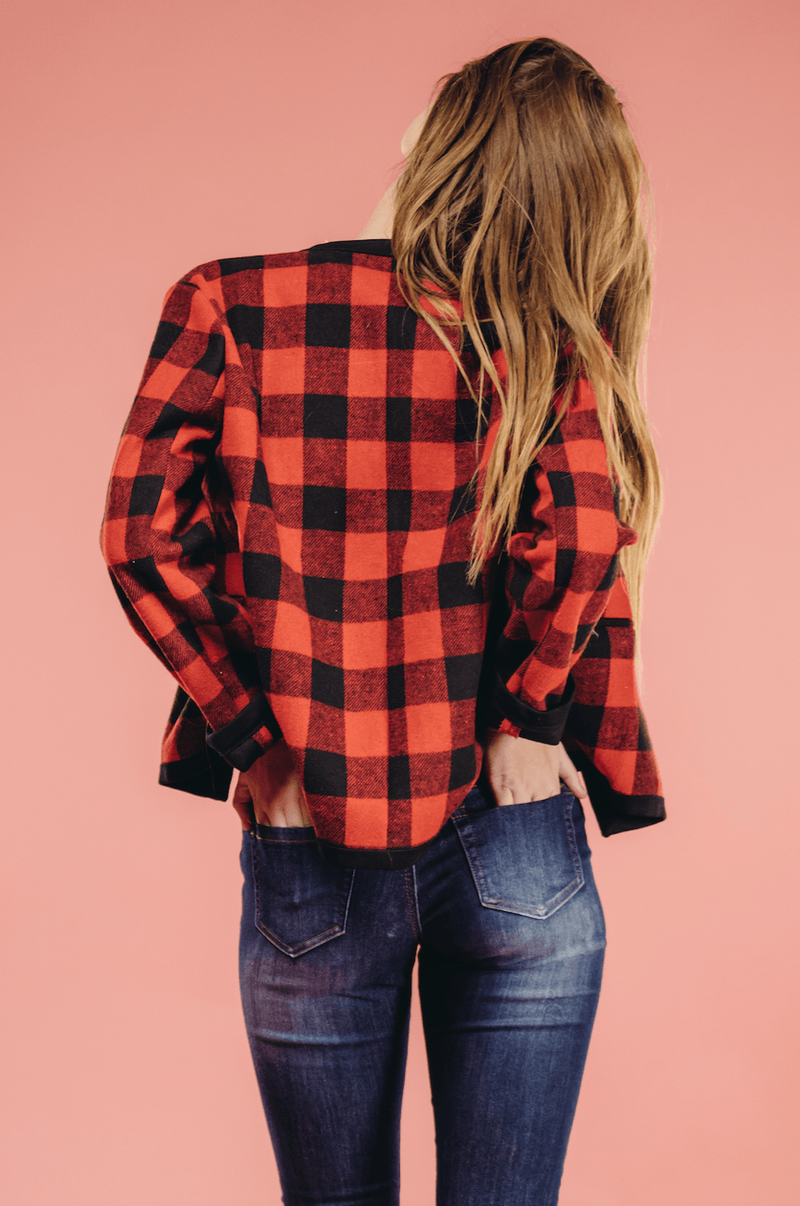 Stephanie Plaid Jacket,Outerwear