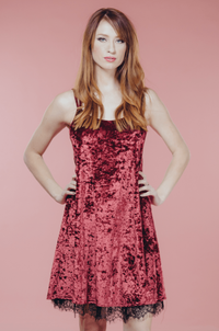 The Wine Velvet Dress,Women - Apparel - Dresses