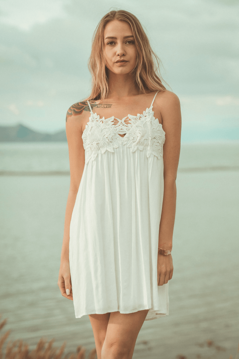 White Sky Crochet Mini,Womem - Apparel - Dresses